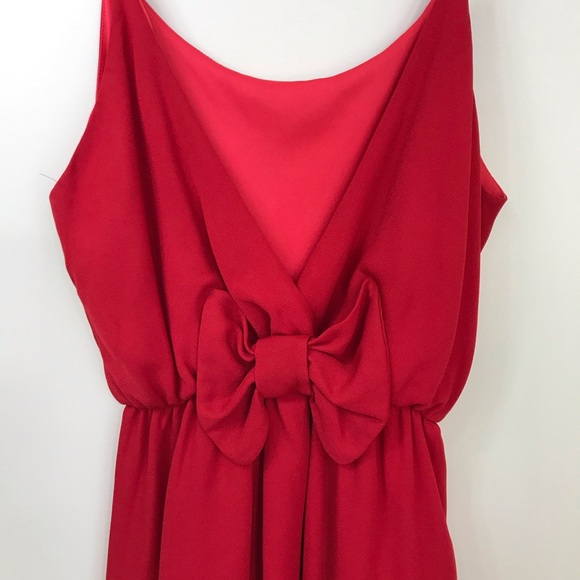 Low Back Red Dress - Picture 2 of 8